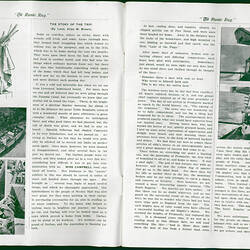 Open booklet showing pages 2 and 3 with photos and text.