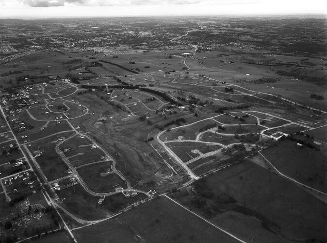 Negative - Aerial View of Lilydale & Surrounding Area, Victoria, 20 Jul 1968
