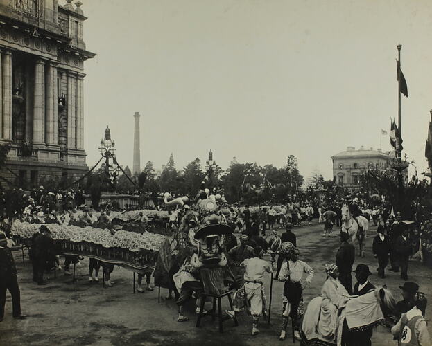 Photograph - Federation Celebrations, 'The Chinese Procession', Corner Spring and Bourke Streets, Melbourne,  May1901
