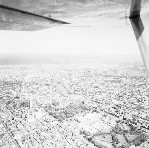Negative - Aerial View of Melbourne, circa 1960