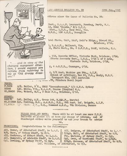 Bulletin - 'Kodak Staff Service Bulletin', No 39, 19 Jan 1946