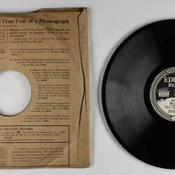 Disc Recording - Edison, Double-Sided, 'Salve, Dimora' and 'Miserere', 1919-1929