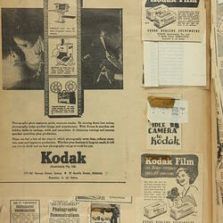 Scrapbook - Kodak Australasia Pty Ltd, Advertising Clippings, 'Daily Advertisements from October 1955', Abbotsford, Oct1955 - Dec 1957
