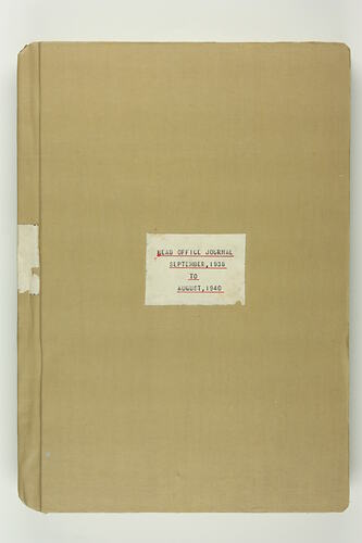 Journal - Kodak Archive, Series 5, 'Accounting Journals', Head Office Journal, Sep 1938 - Aug 1940