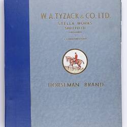 Cover with image of man riding a horse.