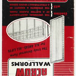 Cover illustration of Acrow Wallforms with some text.