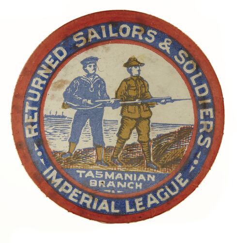 Man in army uniform and man in Navy uniform holding rifles next to water with white text surrounding.