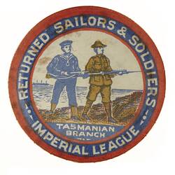 Man in army uniform and man in Navy uniform holding rifles next to water with white text surrounding.