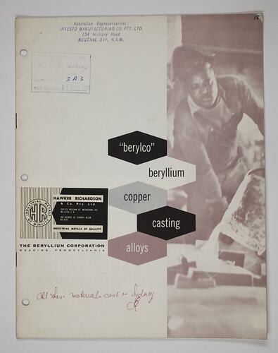Front cover with illustration and printed text.