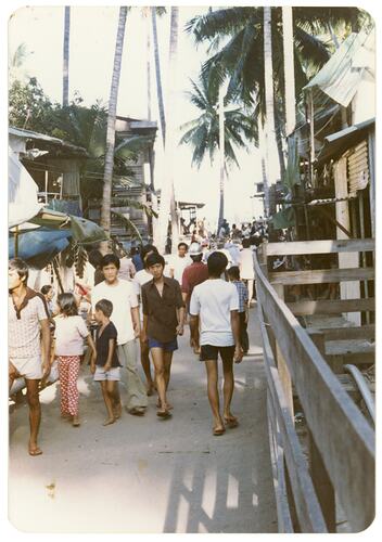 Main Street, Refugee Camp, Pulau Bidong, Malaysia, Apr 1981