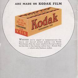 Back cover page with illustrated film box.