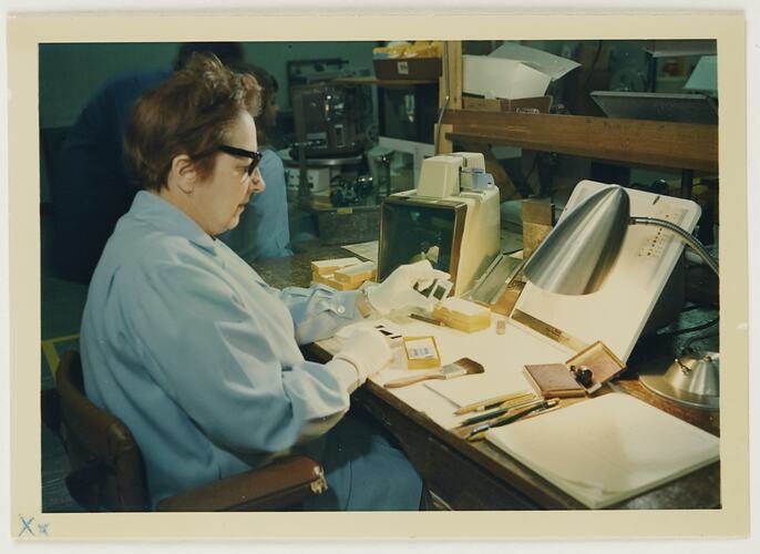 Slide 275, 'Extra Prints of Coburg Lecture', Retouching 35mm Colour Slides, Building 20, Kodak Factory, Coburg, circa 1960s