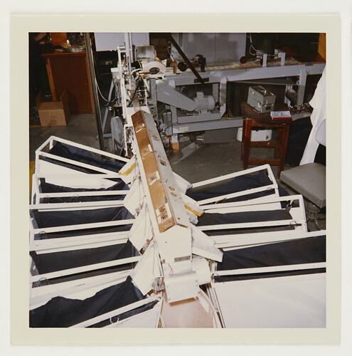 Slide 309, 'Extra Prints of Coburg Lecture', Mail Sorting Machine, Building 20, Kodak Factory, Coburg, circa 1960s