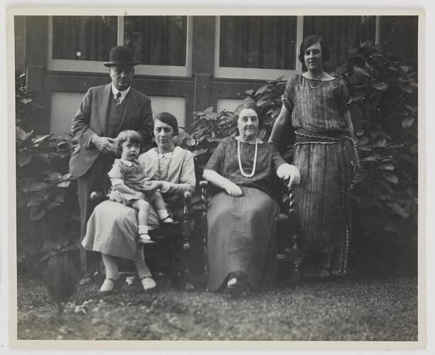 Portrait of JJ and Anna Rouse with Family, at 'Kardinia', Darling Point, Sydney, 1924