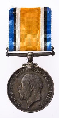Medal - British War Medal, Great Britain, Private Charles Michael Mills, 1914-1920 - Obverse