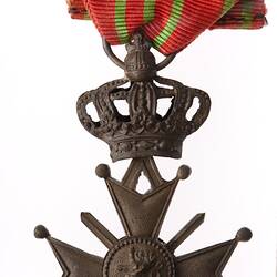 Medal - War Cross 1914-1918, Belgium, 1918 - Obverse