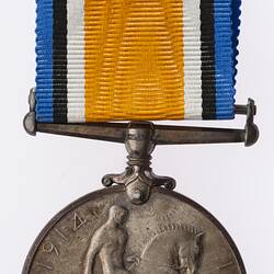 Medal - British War Medal, Great Britain, Sergeant Paul Ernest Kelsey, 1914-1920 - Reverse
