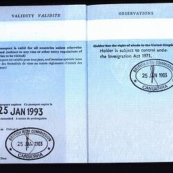 Passport - British, George Kyriakides, Canberra, Australia, 25 May 1983