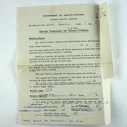 Dental treatment order.