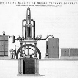 Harrison-Siebe Ice-Making Machine at Messrs Truman's Brewery, London, England, 1868