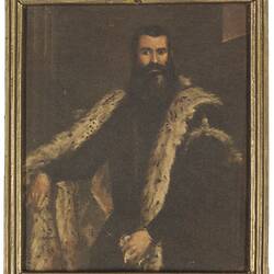 Painting - Male Portrait, Dolls' House, 'Pendle Hall', 1940s