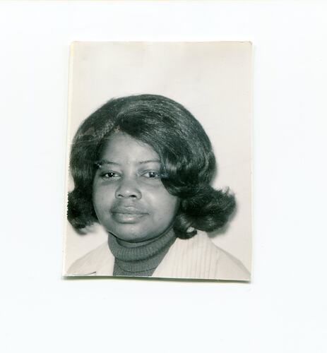 Passport Photograph - Sylvia Motherwell, Australia, 1975