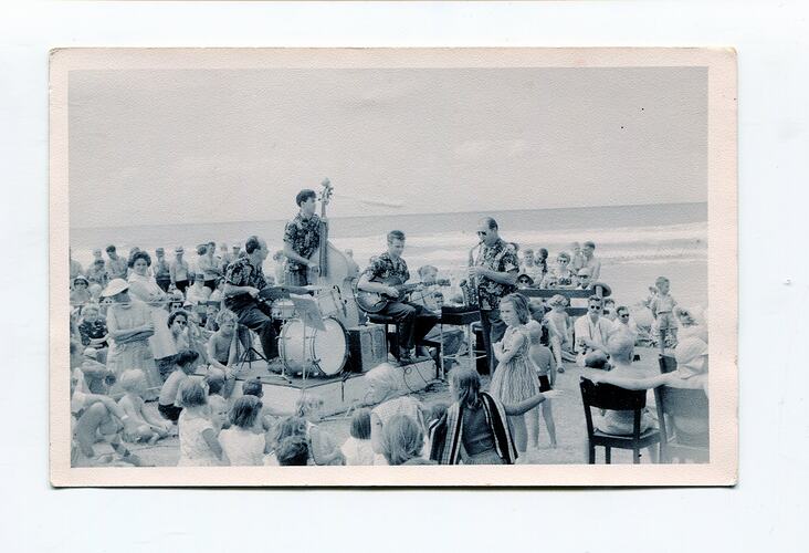 Photograph - Band On Beach, Lindsay Motherwell, Margate, South Africa, 1958