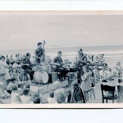 Photograph - Band On Beach, Lindsay Motherwell, Margate, South Africa, 1958