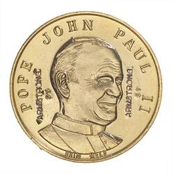 Medal - Visit of Pope John Paul II, Armstrong Shoe Mart, Frankston, Victoria, Australia, 1987