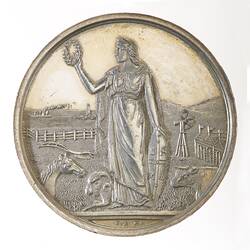 Medal - Royal Agricultural Society of Victoria Silver Prize, 1890 - 91 AD