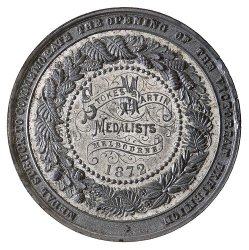Medal - Victorian Exhibition Prize, 1872 AD