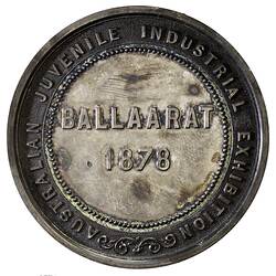 Medal - Australian Juvenile Industrial Exhibition, Ballarat, 1878 AD