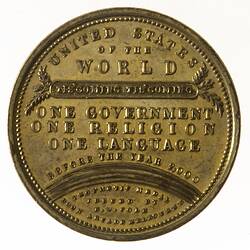 Medal - Coles Book Arcade Federation of the World, c. 1885 AD