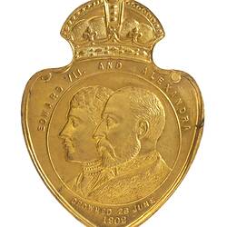 Medal - Coronation of King Edward VII & Queen Alexandra Commemorative, Specimen, Shire of Healesville, New South Wales, Australia, 1902
