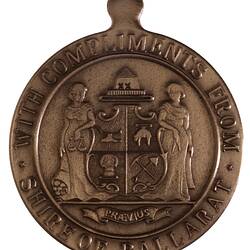 Medal - Sesquicentenary of Victoria, Shire of Ballarat, 1985 AD