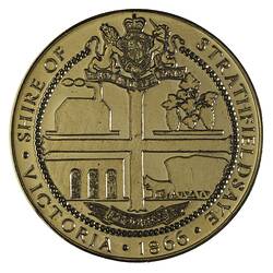 Medal - Sesquicentenary of Victoria, Shire of Strathfieldsaye, 1985 AD
