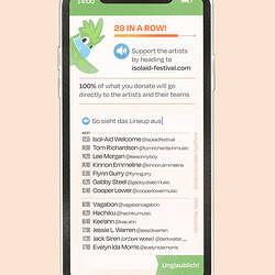 Isol-Aid Online Music Festival, Edition 28, Designed by Sebastian White, 27 Sep 2020