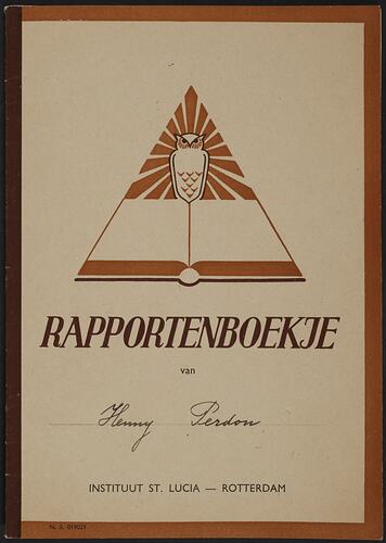 School Report - 'Rapportenboekje'', Hendrika Perdon, Rotterdam, The Netherlands, 1950-52