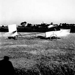 Negative - Motorised Glider, Essendon Airport, Victoria, circa 1930