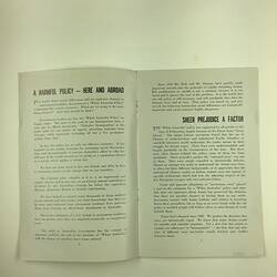 HT 56084, Pamphlet - 'Why Does White Australia Matter?', Victorian Association for Immigration Reform, Melbourne, circa 1968 (MIGRATION), Document, Registered