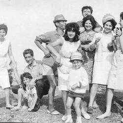 Digital Photograph - Iole & Vincenzo Marino, Family Beach Picnic, Altona, 1964
