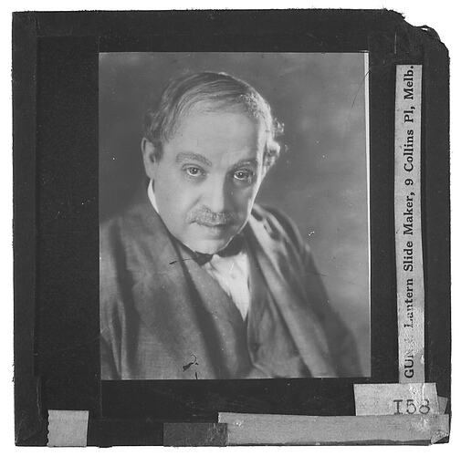Lantern Slide - Universal Opportunity League, Male Portrait