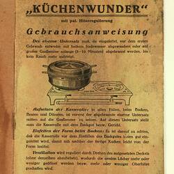 Printed page. Paper is discoloured and text in German in black ink.