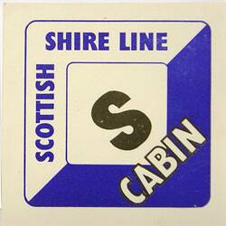 Baggage Label - Scottish Shire Line "Cabin S"