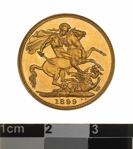 Proof Coin - Sovereign, Western Australia, Australia, 1899, photographed by Museums Victoria