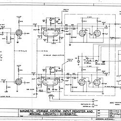 Schematic Diagram - CSIRAC Computer, 'Magnetic Storage System Input Register & WR. CCT', C21976, 1952-1955