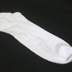 White ankle sock.