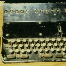 Photograph - CSIRAC Computer, Program Preparation Area, Editing 12 Hole Paper Tape Punch, Keyboard, circa 1956