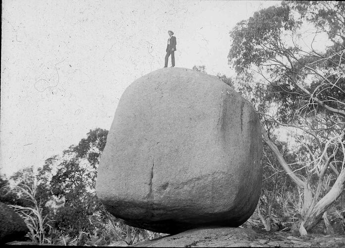 Lantern Slide - Pigeon-hole Rock, Mt Buffalo, Victoria, Date Unknown. [BA 1857]