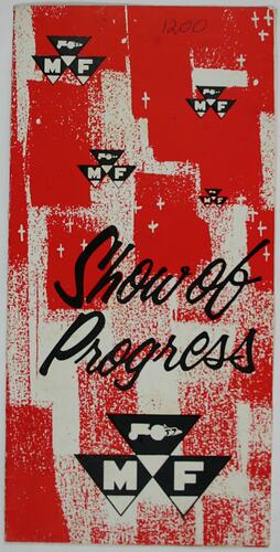 Draft Program - 'Show of Progress Theatre Presentation', Massey Ferguson, 1960
